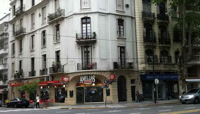 Diagonally from our building. Diagonally from our building.