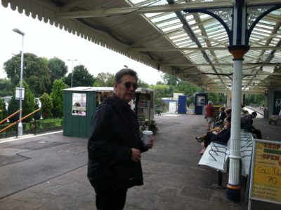 Tim's heading or the train at Hampton Court.
