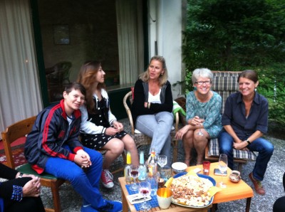 Our wonderful dinner group enjoying Berlin's great fall weather.