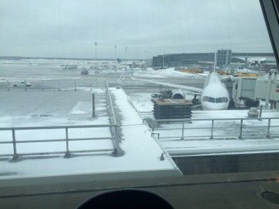 Boarding  the last plane out of JFK before the blizzard.  This kind of drama we can do without!